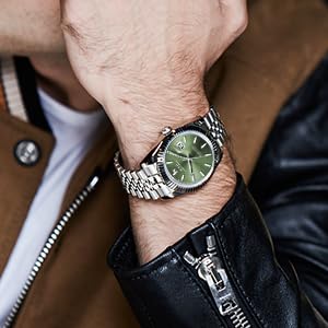Foto 8 pulgar | Reloj Mecánico Automático Burei De Acero Inoxidable Para Hombre - Venta Internacional.