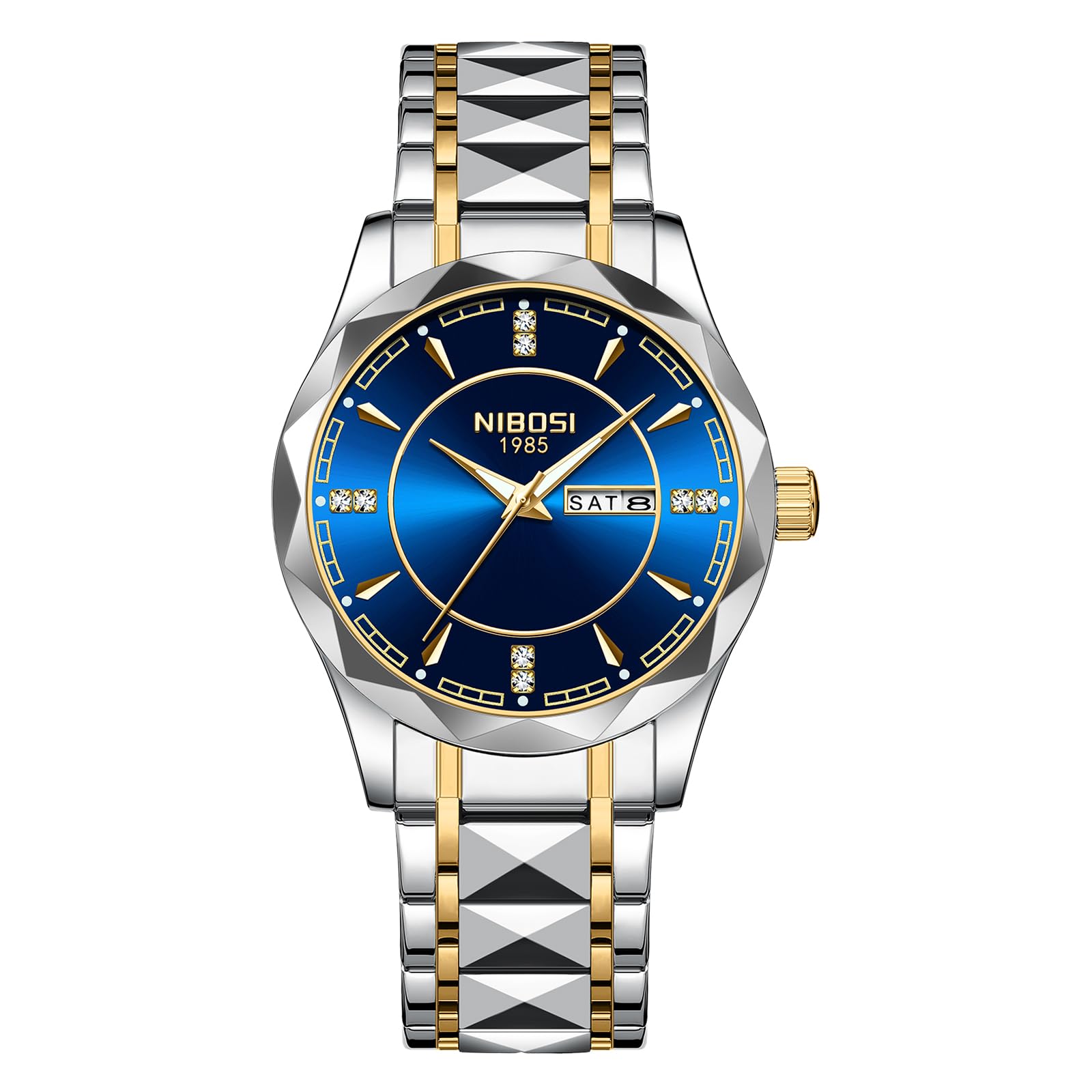 Foto 3 pulgar | Reloj Nibosi Analógico Impermeable Diamond Day-date Para Hombre - Venta Internacional.