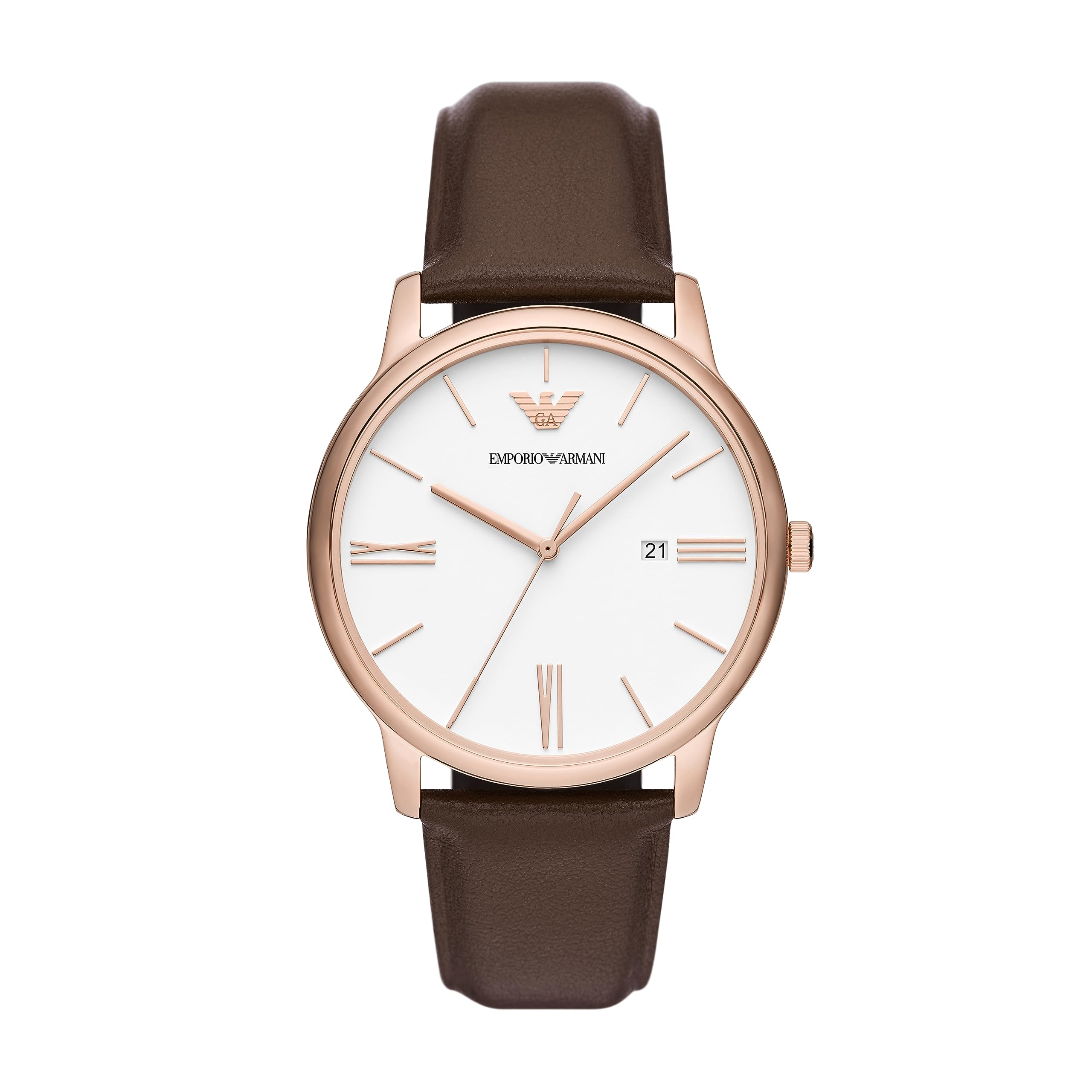 Reloj Emporio Armani Ar11572 Para Hombre, 42 Mm, 3 Manecillas, Piel Marrón - Venta Internacional.