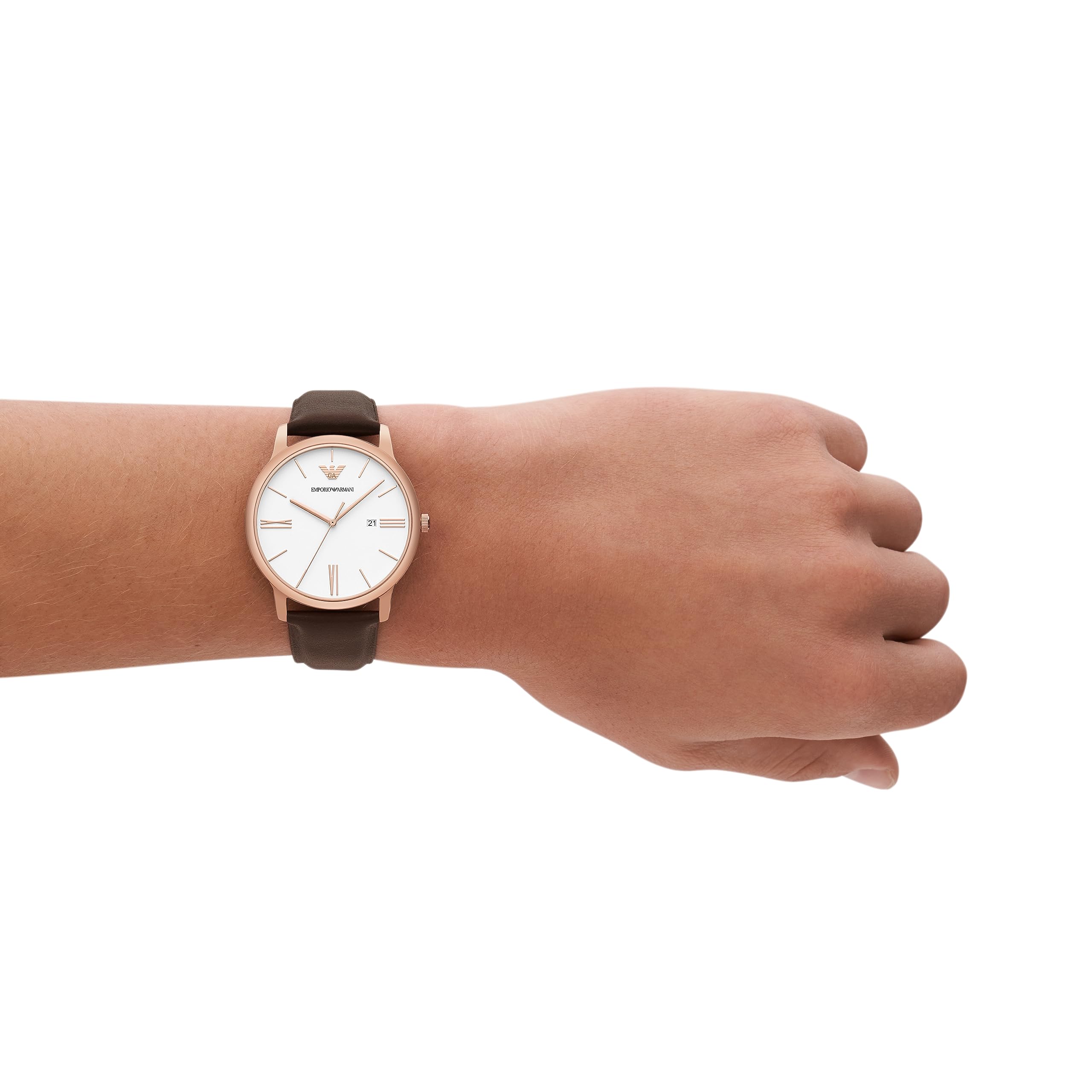 Foto 4 | Reloj Emporio Armani Ar11572 Para Hombre, 42 Mm, 3 Manecillas, Piel Marrón - Venta Internacional.
