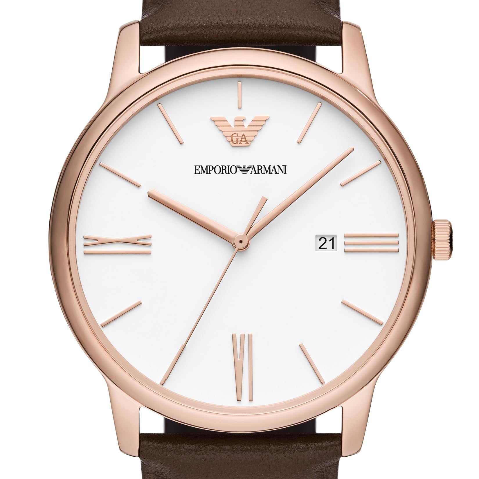 Foto 6 | Reloj Emporio Armani Ar11572 Para Hombre, 42 Mm, 3 Manecillas, Piel Marrón - Venta Internacional.