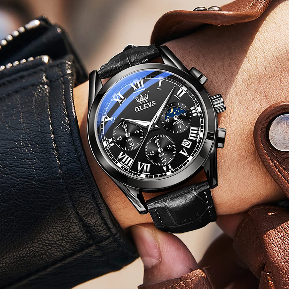 Foto 2 | Reloj Cronógrafo Multifuncional Olevs Quartz Para Hombre - Venta Internacional.
