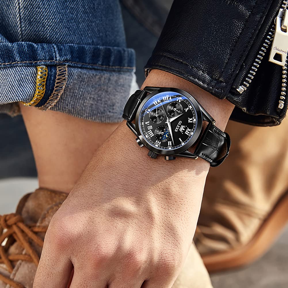 Foto 4 pulgar | Reloj Cronógrafo Multifuncional Olevs Quartz Para Hombre - Venta Internacional.