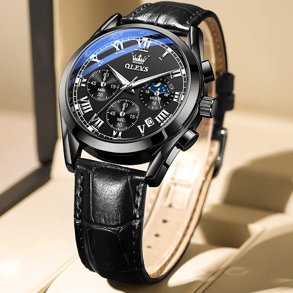 Foto 7 pulgar | Reloj Cronógrafo Multifuncional Olevs Quartz Para Hombre - Venta Internacional.