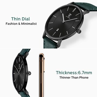 Foto 2 | Reloj L Lavaredo Para Hombre Llavaredo De Piel Extremadamente Fina - Venta Internacional.