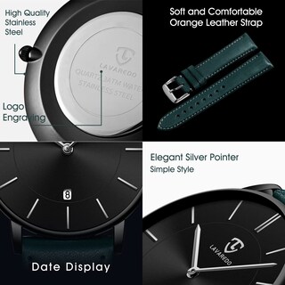 Foto 6 | Reloj L Lavaredo Para Hombre Llavaredo De Piel Extremadamente Fina - Venta Internacional.