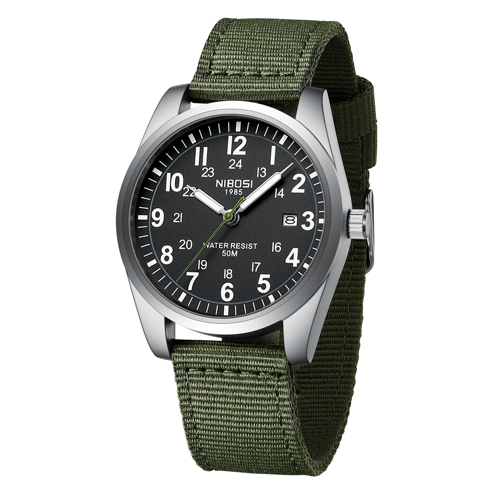 Foto 3 pulgar | Reloj Nibosi Analógico Militar Impermeable Con Calendario Para Hombre - Venta Internacional.