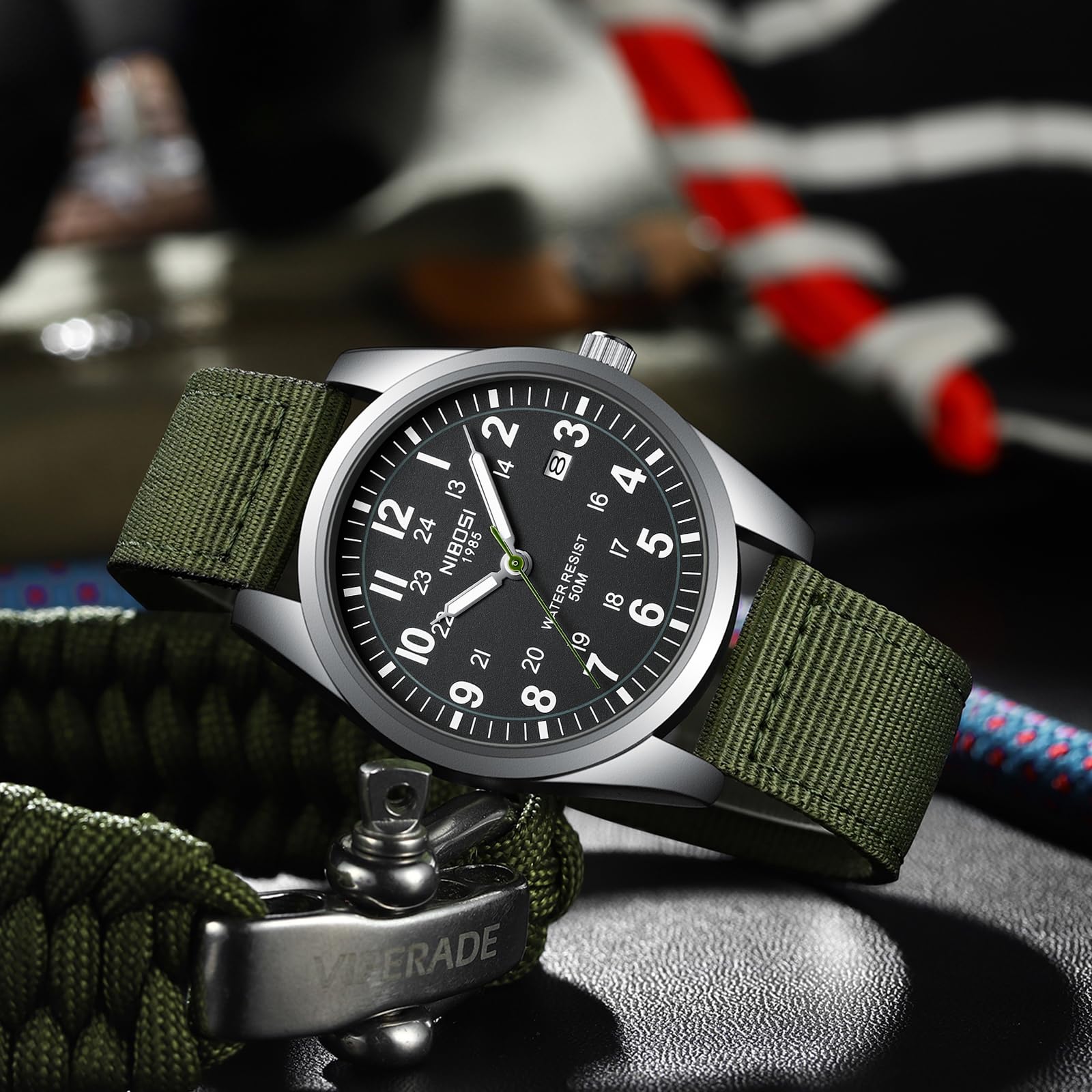Foto 7 pulgar | Reloj Nibosi Analógico Militar Impermeable Con Calendario Para Hombre - Venta Internacional.