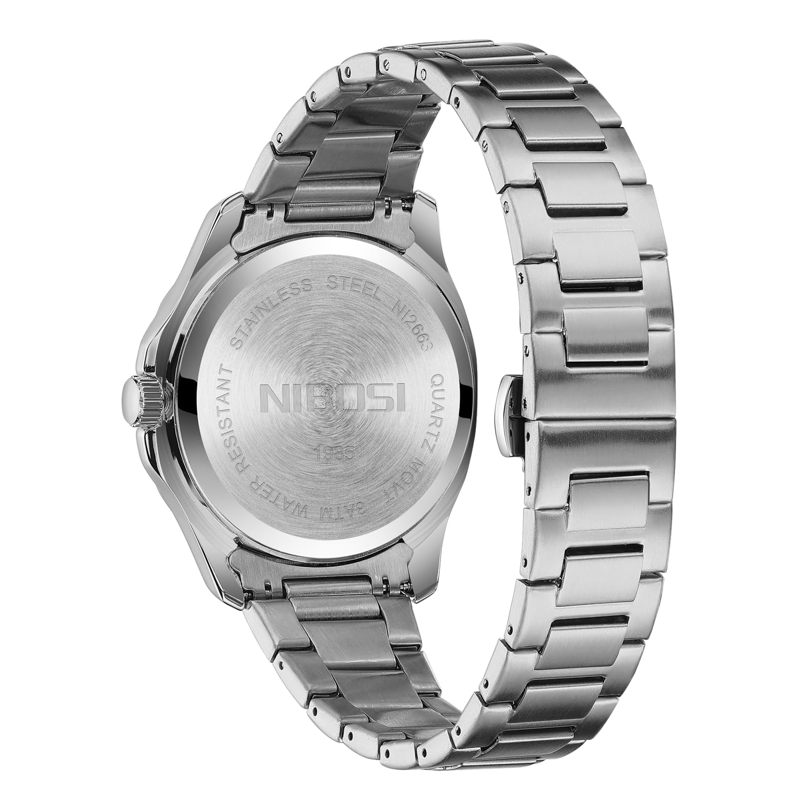 Foto 4 | Reloj Analógico Nibosi De Cuarzo Militar De Acero Inoxidable Para Hombre - Venta Internacional.