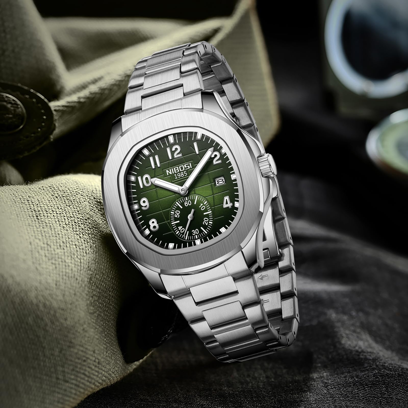 Foto 6 pulgar | Reloj Analógico Nibosi De Cuarzo Militar De Acero Inoxidable Para Hombre - Venta Internacional.