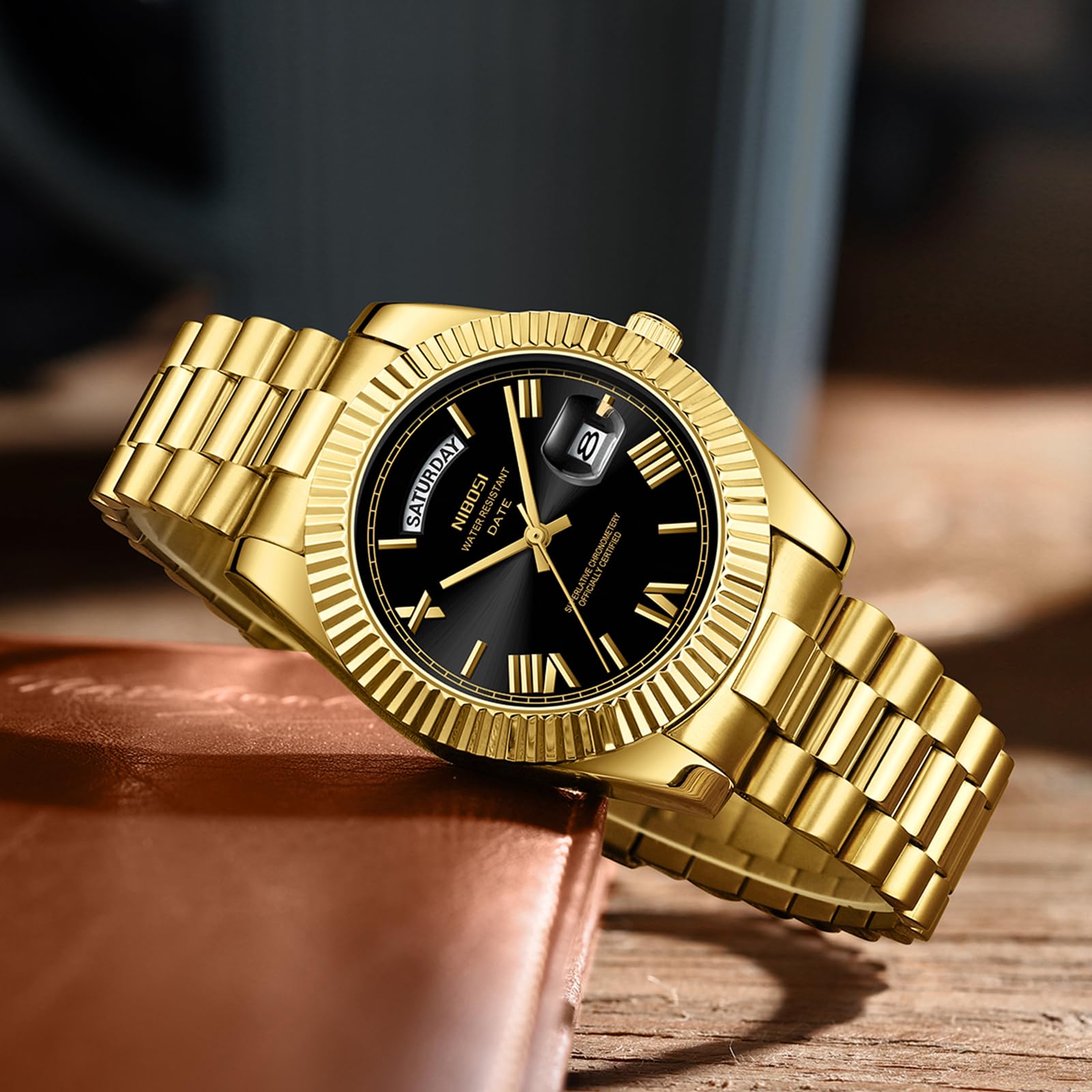 Foto 5 | Reloj Nibosi Analógico De Cuarzo, Acero Inoxidable, Impermeable, Para Hombre - Venta Internacional.