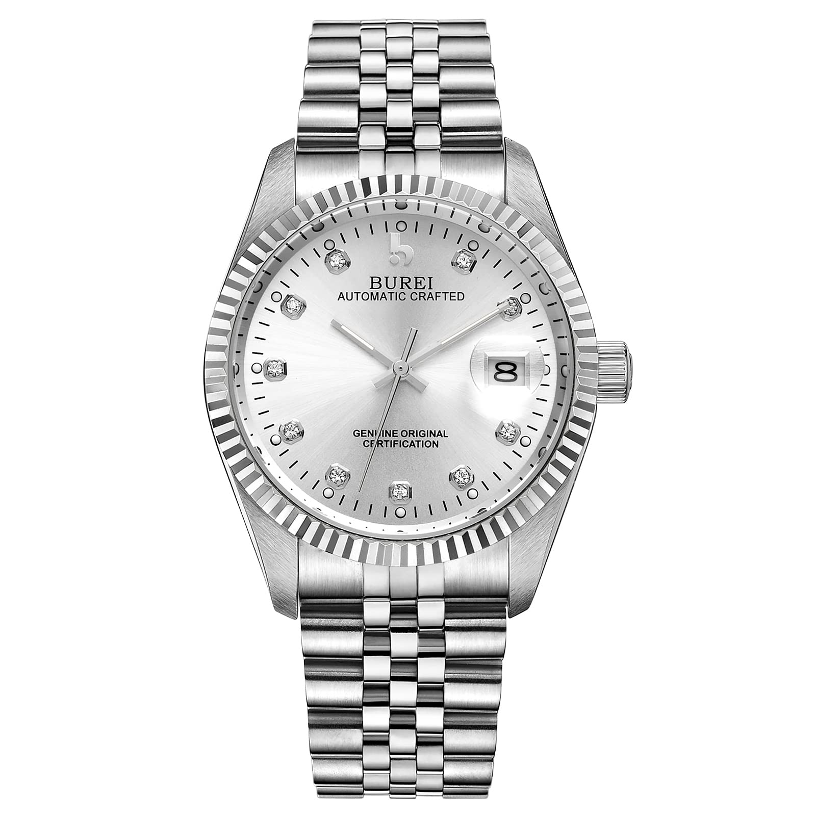 Foto 2 pulgar | Reloj Mecánico Automático Burei De Acero Inoxidable Para Hombre - Venta Internacional.