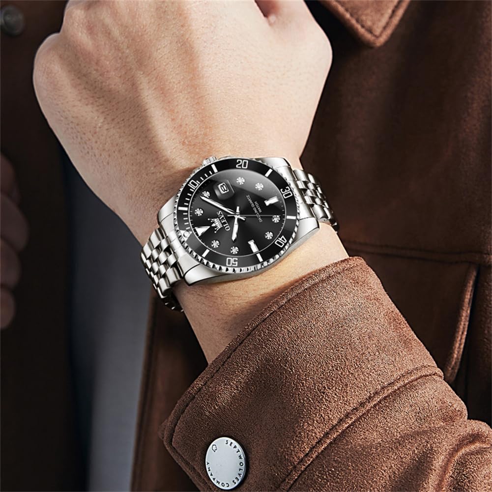Foto 3 | Reloj Olevs De Acero Inoxidable Impermeable A La Moda Para Hombre - Venta Internacional.