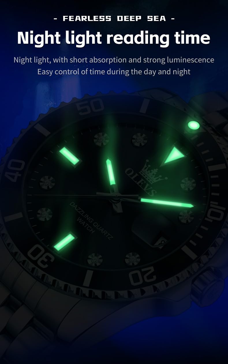 Foto 7 pulgar | Reloj Olevs De Acero Inoxidable Impermeable A La Moda Para Hombre - Venta Internacional.