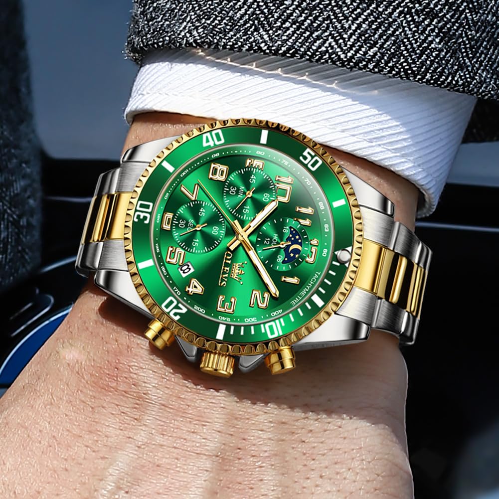 Foto 3 | Reloj Olevs Chronograph Big Face Impermeable Para Hombre - Venta Internacional.