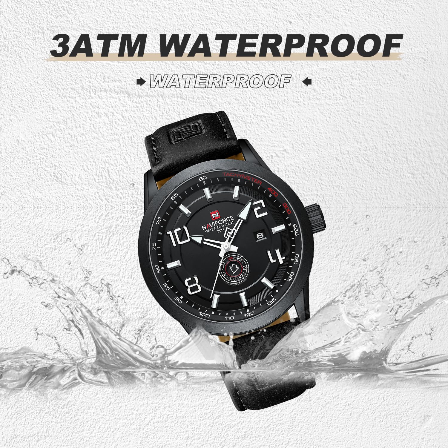 Foto 6 pulgar | Reloj Naviforce Sport Con Correa De Piel Impermeable Para Hombre - Venta Internacional.