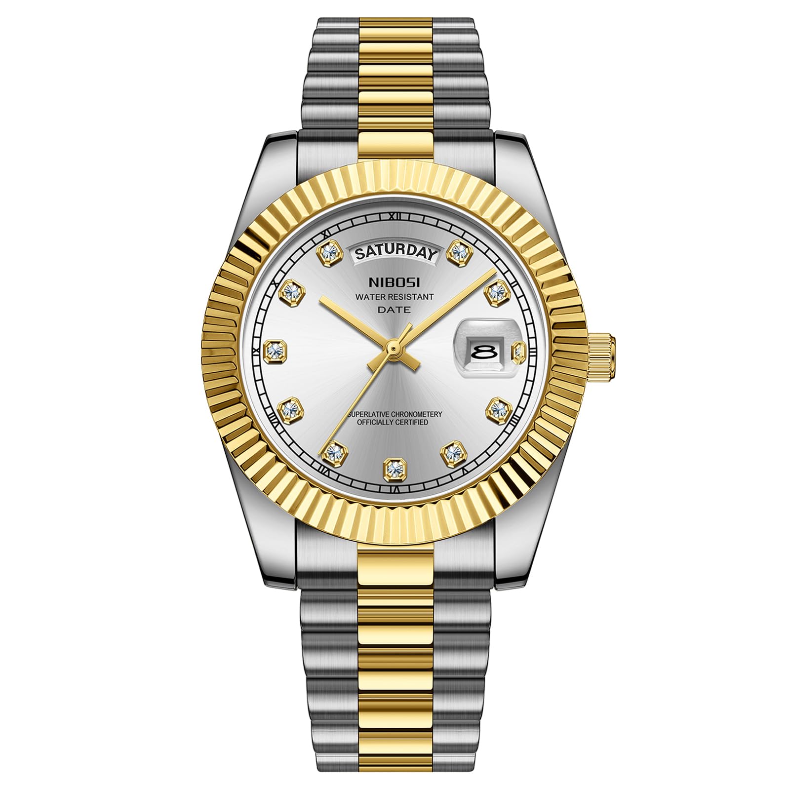 Foto 3 pulgar | Reloj Nibosi B01-gold Silver Analog Quartz Para Hombre - Venta Internacional.