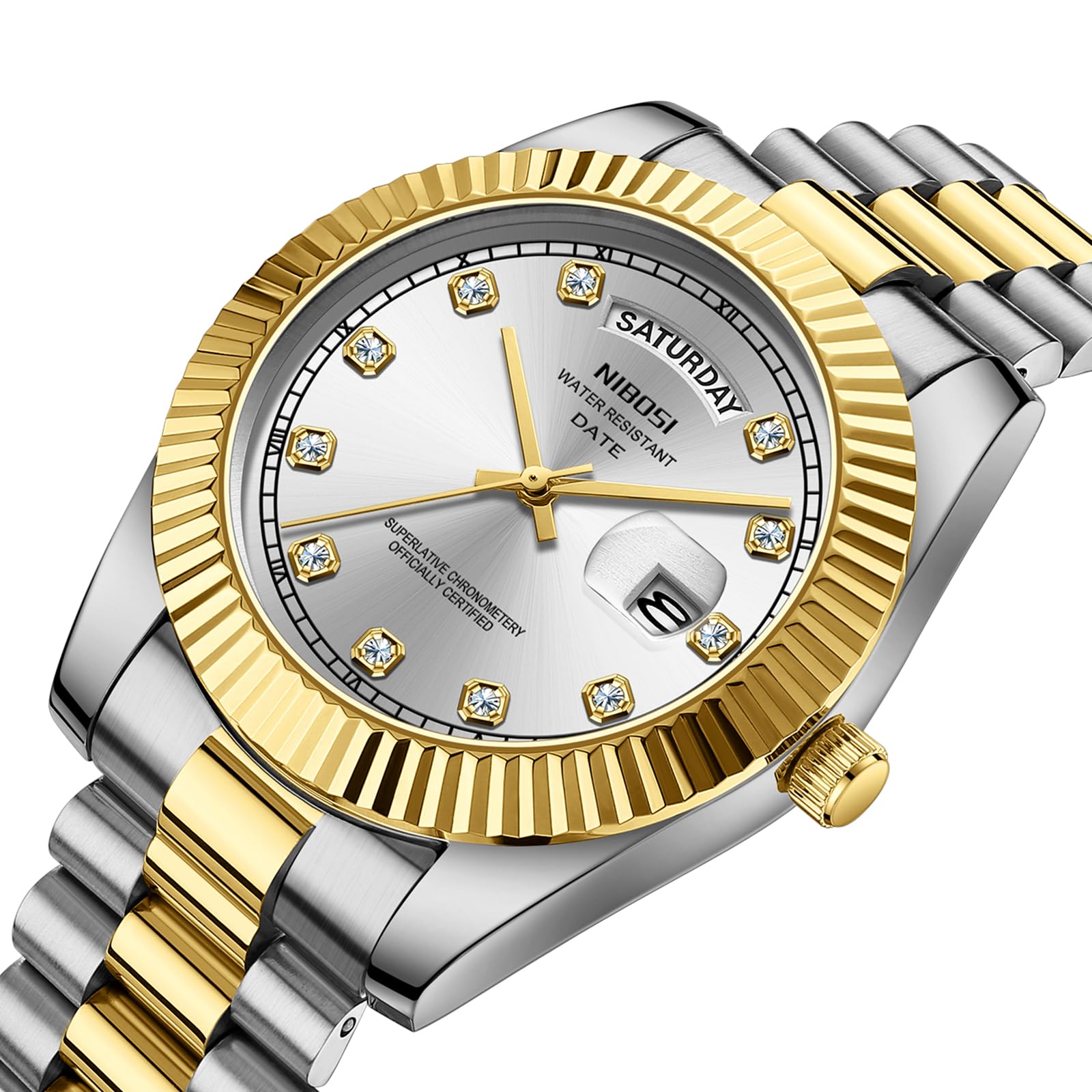 Foto 4 pulgar | Reloj Nibosi B01-gold Silver Analog Quartz Para Hombre - Venta Internacional.