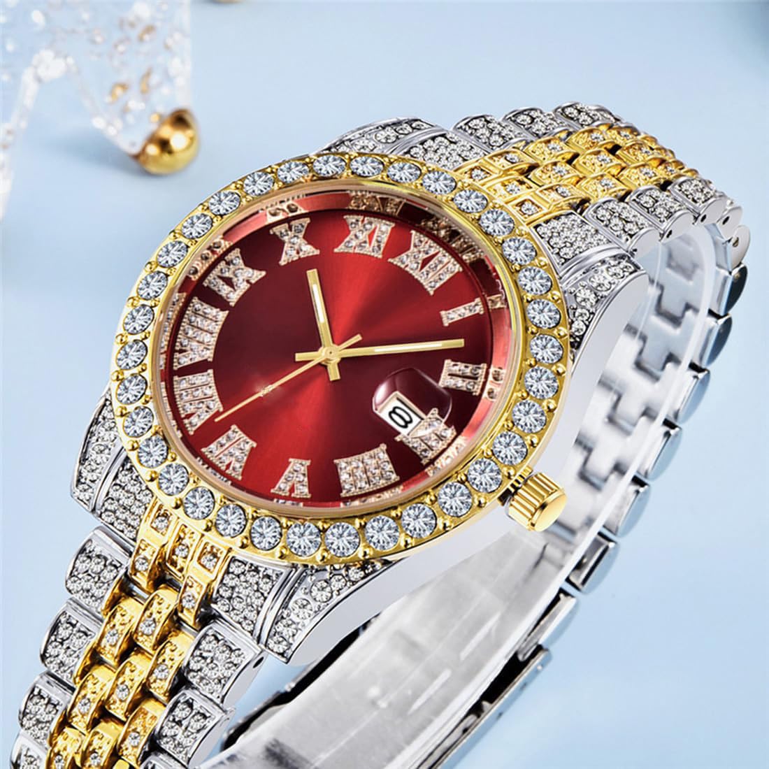 Foto 4 pulgar | Reloj Analógico Senrud Diamond Fashion Crystal Quartz Para Hombre - Venta Internacional.