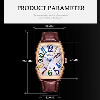 Foto 6 | Reloj Tiong Brown Con Correa De Piel Cuadrada Para Hombre, Diseño Luminoso - Venta Internacional.