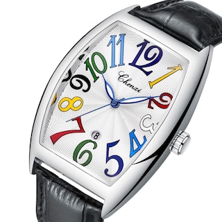 Foto 2 | Reloj Tiong Con Correa Cuadrada De Cuero Negro, Diseño Luminoso, Para Hombre - Venta Internacional.