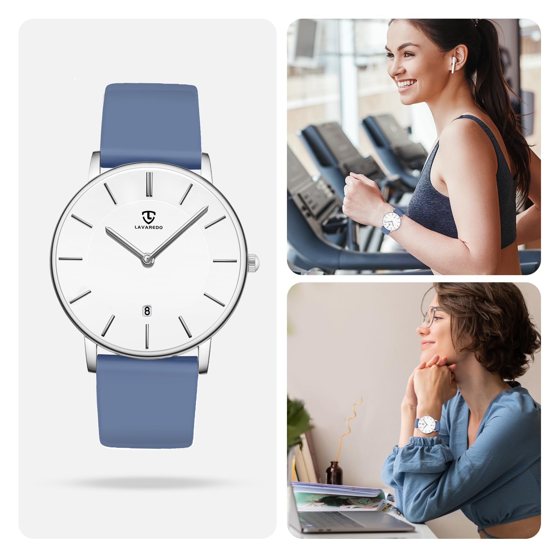 Foto 4 pulgar | Reloj L Lavaredo Para Hombre Llavaredo De Silicona Extremadamente Fina - Venta Internacional.