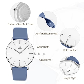 Foto 5 | Reloj L Lavaredo Para Hombre Llavaredo De Silicona Extremadamente Fina - Venta Internacional.