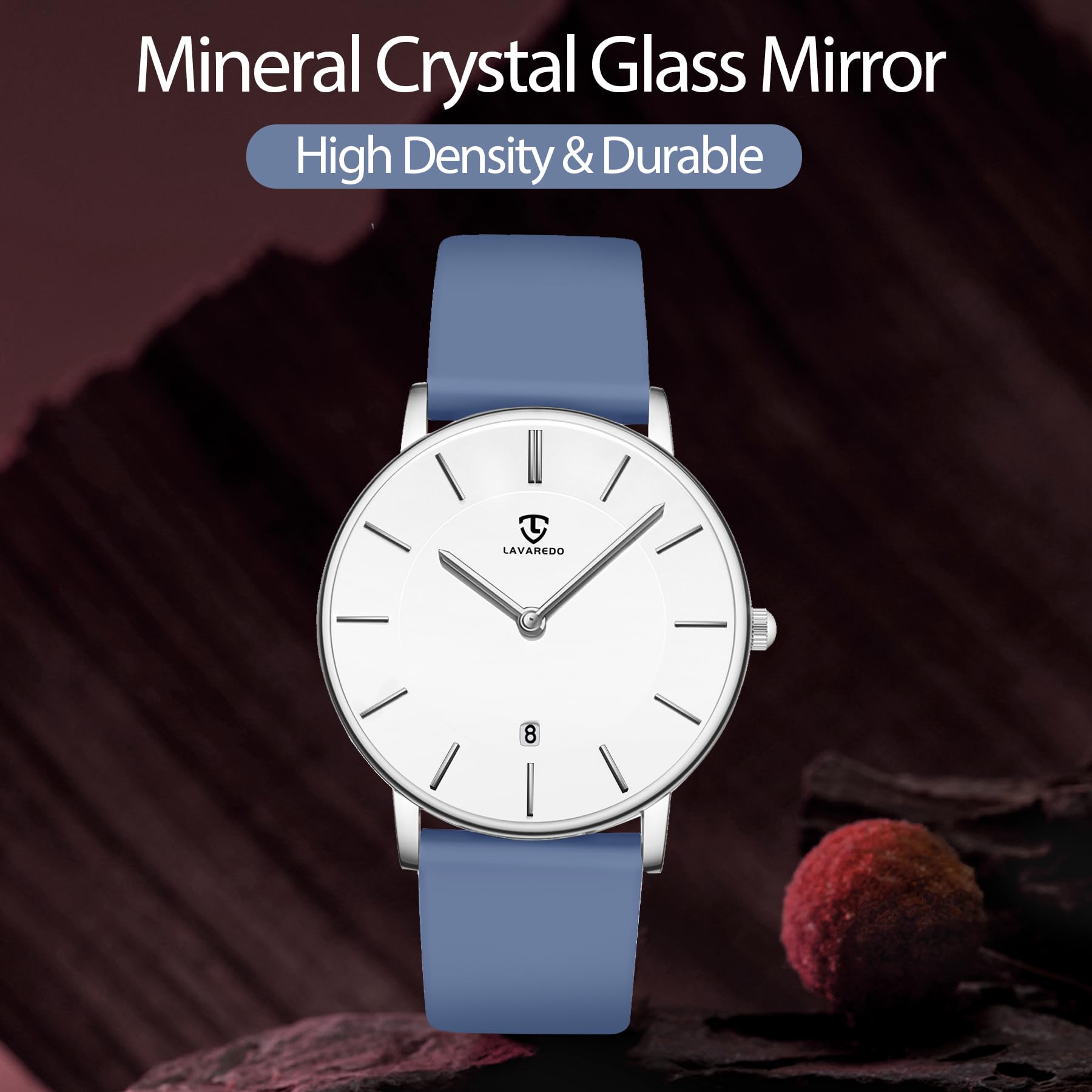 Foto 7 pulgar | Reloj L Lavaredo Para Hombre Llavaredo De Silicona Extremadamente Fina - Venta Internacional.