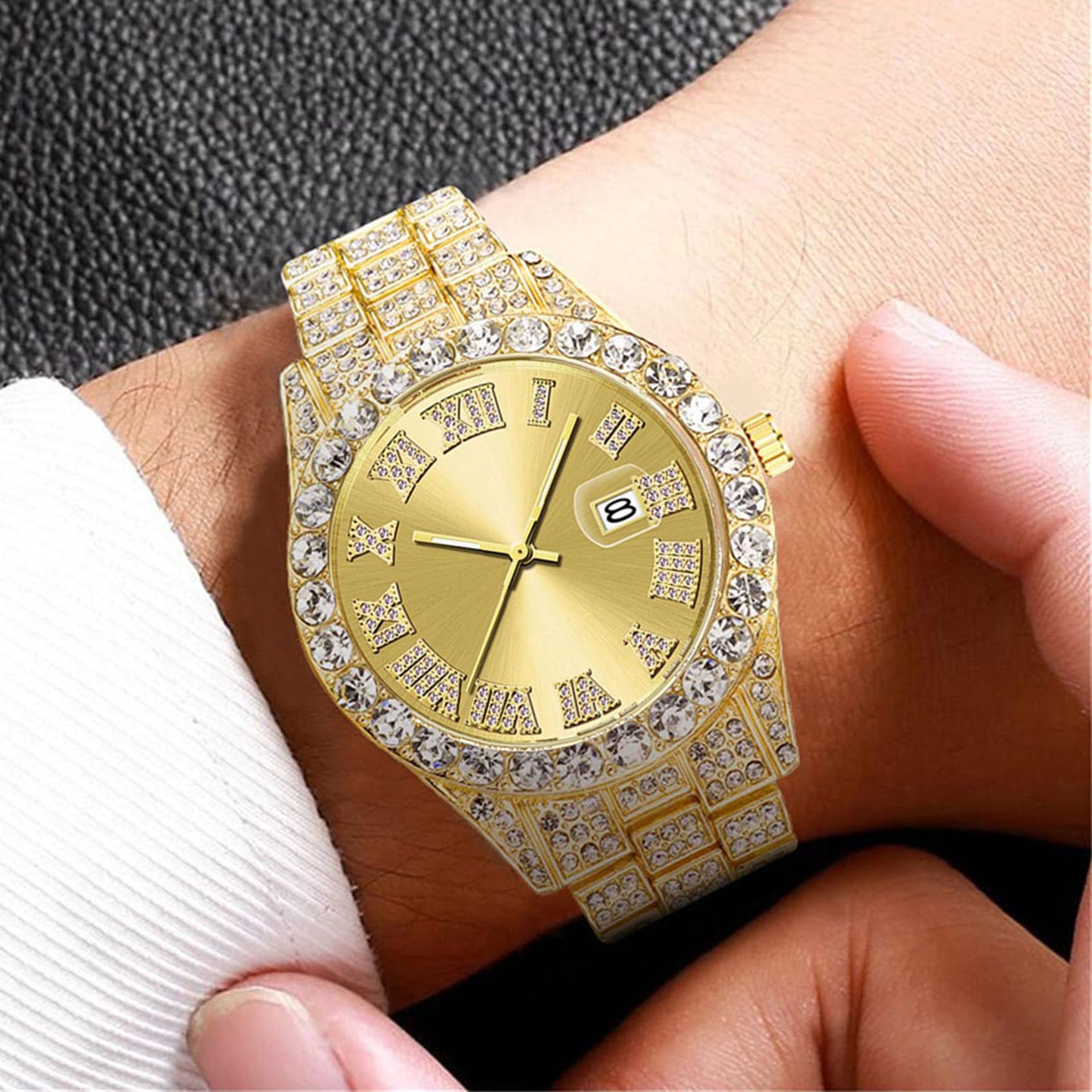 Foto 3 pulgar | Reloj Senrud De Cuarzo Con Diamantes De Imitación Y Cristal A La Moda Para Hombre - Venta Internacional.