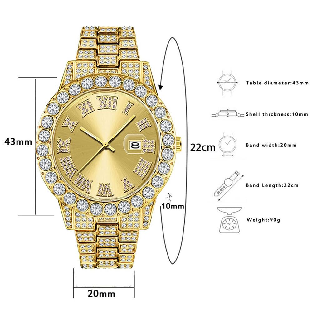 Foto 7 pulgar | Reloj Senrud De Cuarzo Con Diamantes De Imitación Y Cristal A La Moda Para Hombre - Venta Internacional.