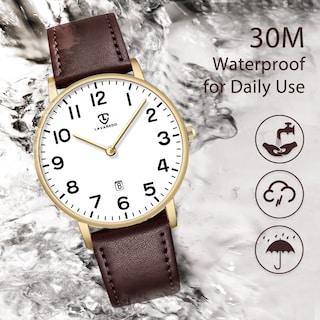 Foto 4 | Reloj L Lavaredo Para Hombre Llavaredo De Piel Extremadamente Fina - Venta Internacional.