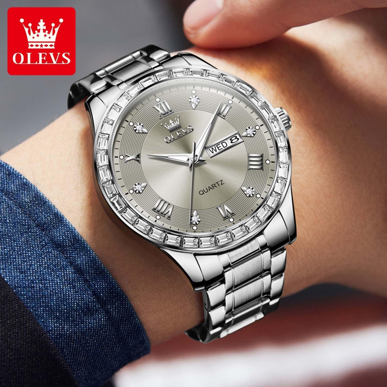 Foto 3 pulgar | Reloj Olevs, Vestido Casual, Esfera Grande, Analógico, Cuarzo, Para Hombre - Venta Internacional.