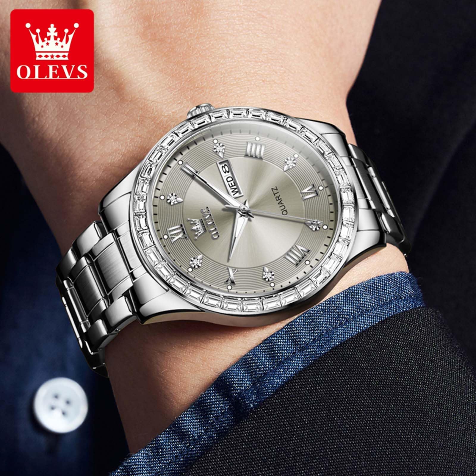 Foto 8 pulgar | Reloj Olevs, Vestido Casual, Esfera Grande, Analógico, Cuarzo, Para Hombre - Venta Internacional.