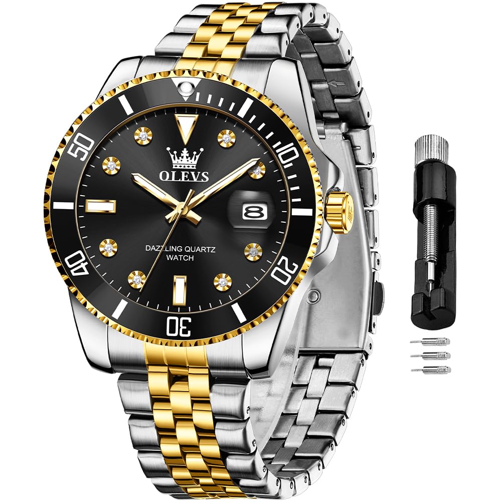 Foto 2 pulgar | Reloj Olevs Impermeable Y Luminoso De Acero Inoxidable Para Hombre - Venta Internacional.