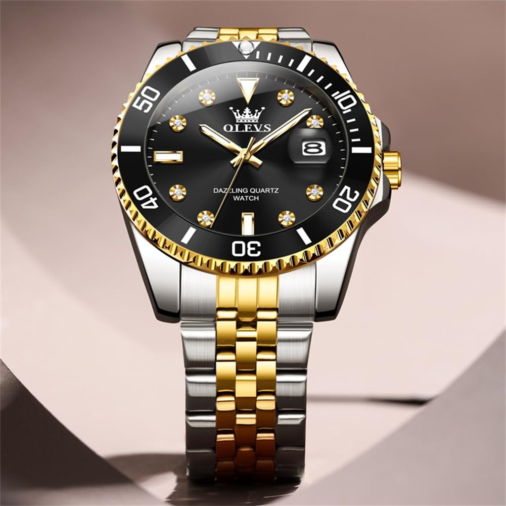 Foto 3 pulgar | Reloj Olevs Impermeable Y Luminoso De Acero Inoxidable Para Hombre - Venta Internacional.