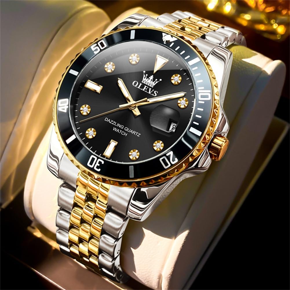 Foto 5 pulgar | Reloj Olevs Impermeable Y Luminoso De Acero Inoxidable Para Hombre - Venta Internacional.