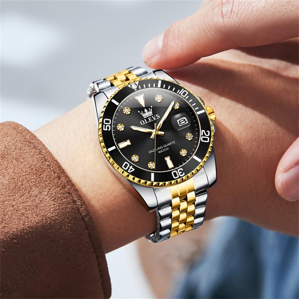 Foto 8 pulgar | Reloj Olevs Impermeable Y Luminoso De Acero Inoxidable Para Hombre - Venta Internacional.