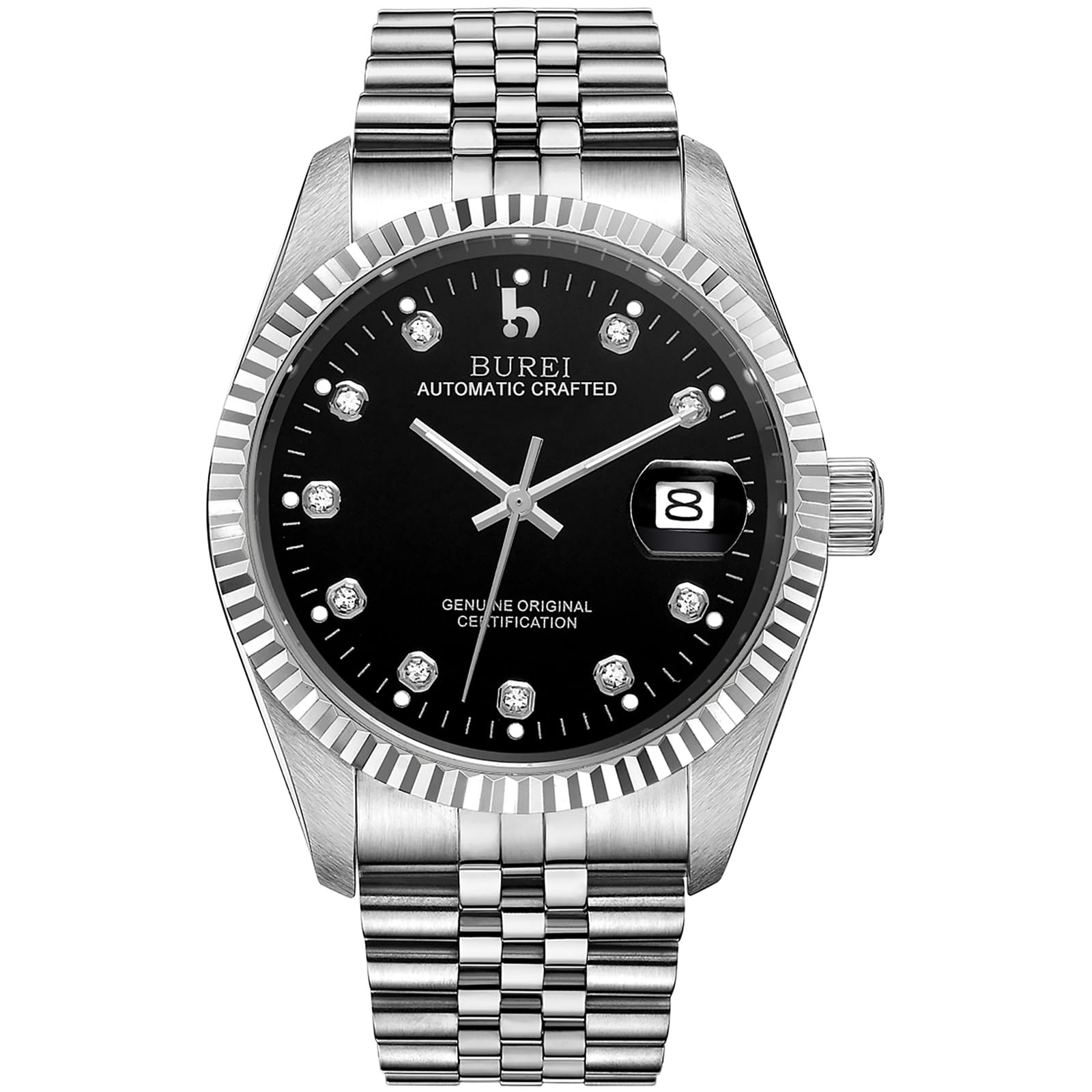 Reloj Mecánico Automático Burei De Acero Inoxidable Para Hombre - Venta Internacional.