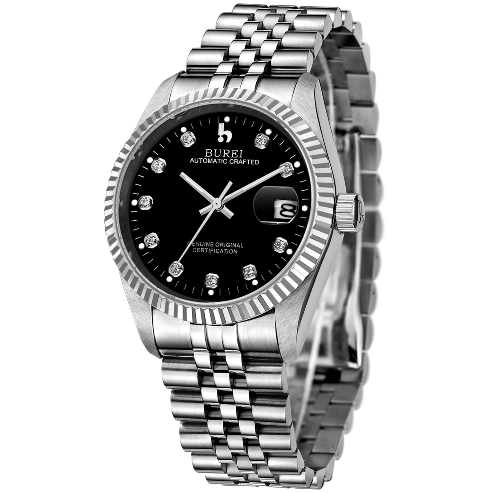 Foto 3 pulgar | Reloj Mecánico Automático Burei De Acero Inoxidable Para Hombre - Venta Internacional.