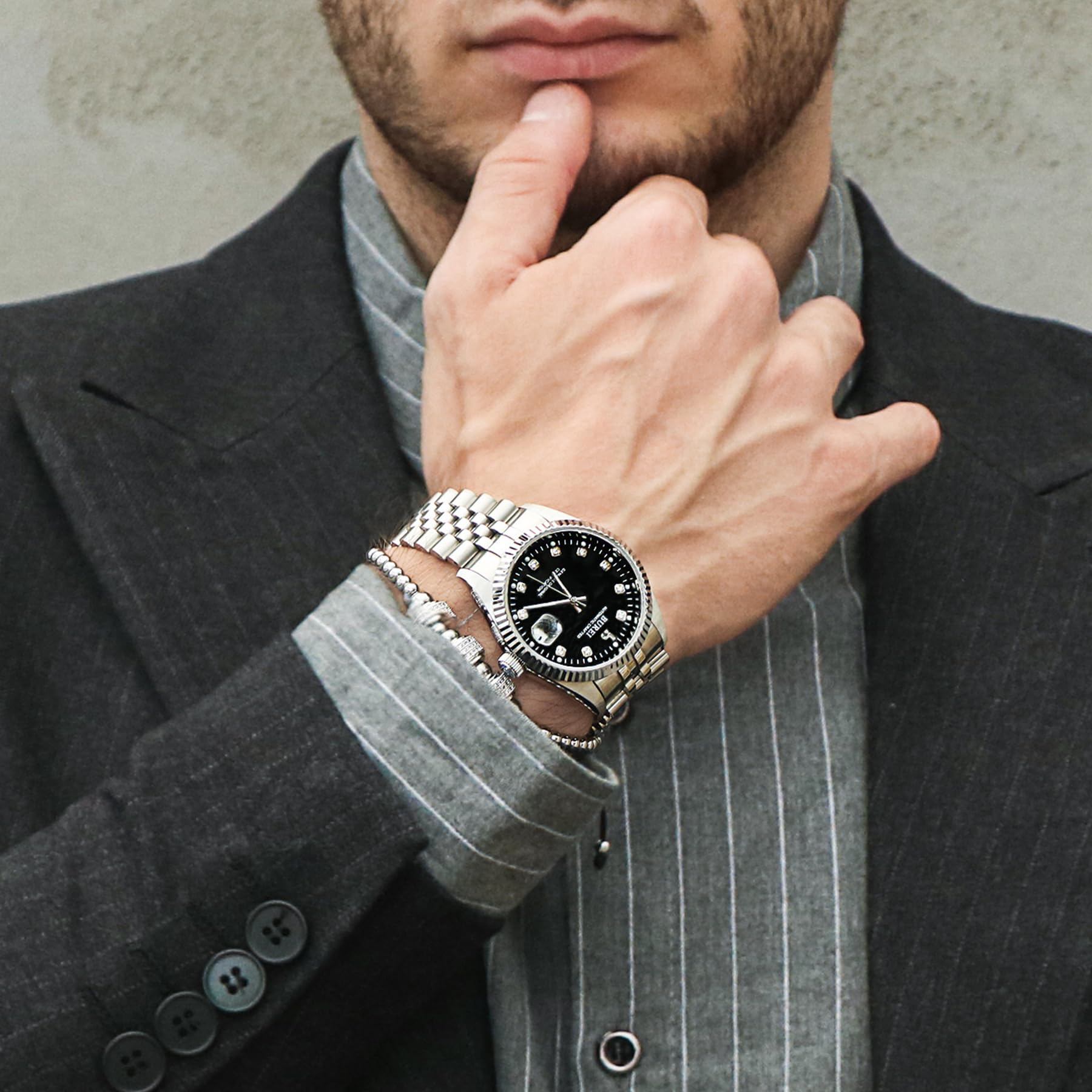 Foto 6 pulgar | Reloj Mecánico Automático Burei De Acero Inoxidable Para Hombre - Venta Internacional.