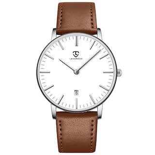 Foto 1 | Reloj L Lavaredo Para Hombre Llavaredo De Piel Extremadamente Fina - Venta Internacional.