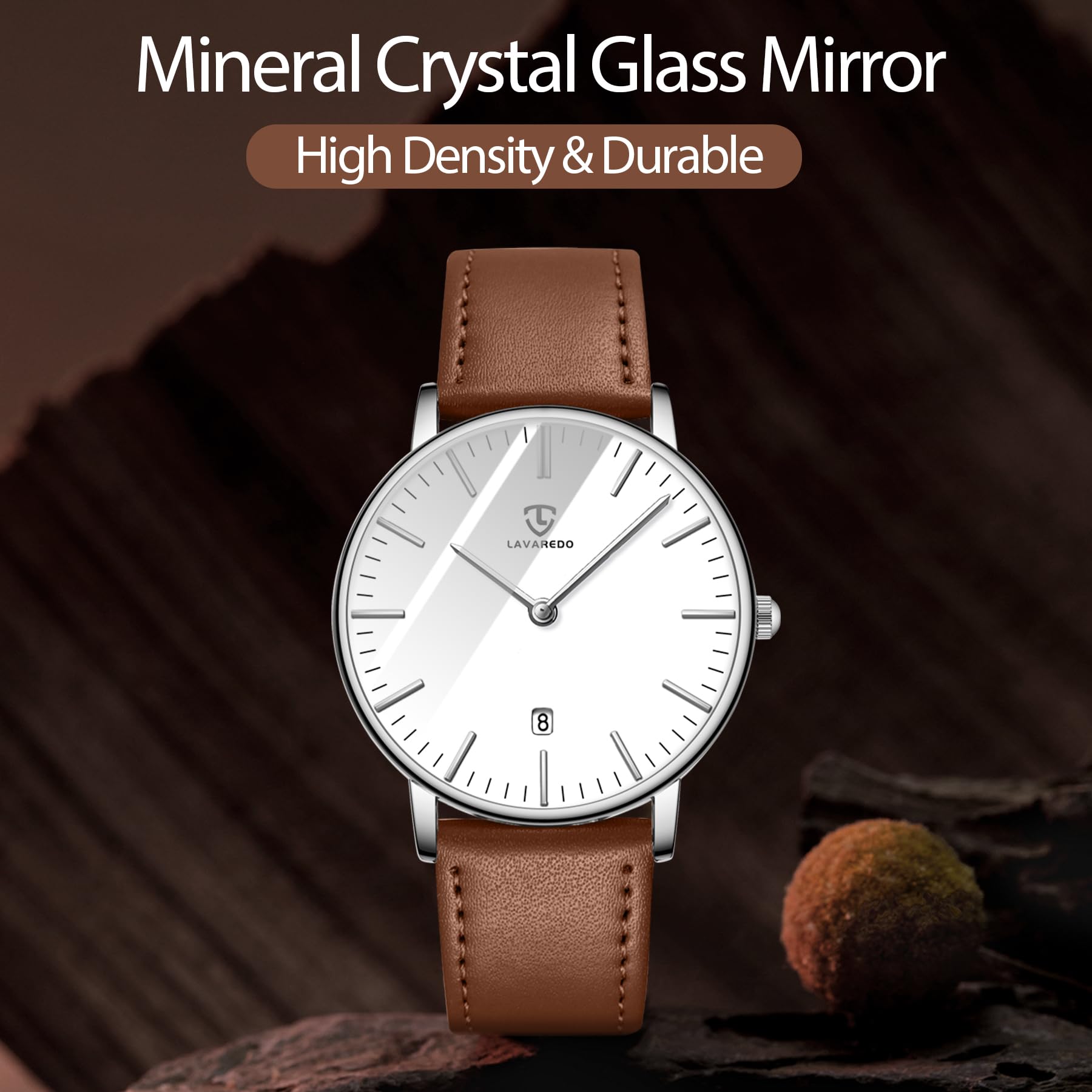Foto 7 pulgar | Reloj L Lavaredo Para Hombre Llavaredo De Piel Extremadamente Fina - Venta Internacional.