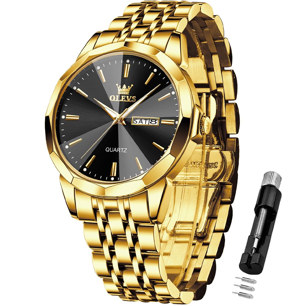 Reloj Olevs Para Hombre Analógico De Acero Inoxidable Resistente Al Agua - Venta Internacional.
