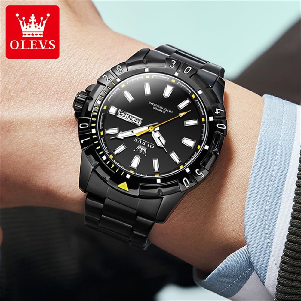 Foto 3 | Reloj Olevs - Vestido De Lujo (acero Inoxidable, Resistente Al Agua, 30 M) - Venta Internacional.