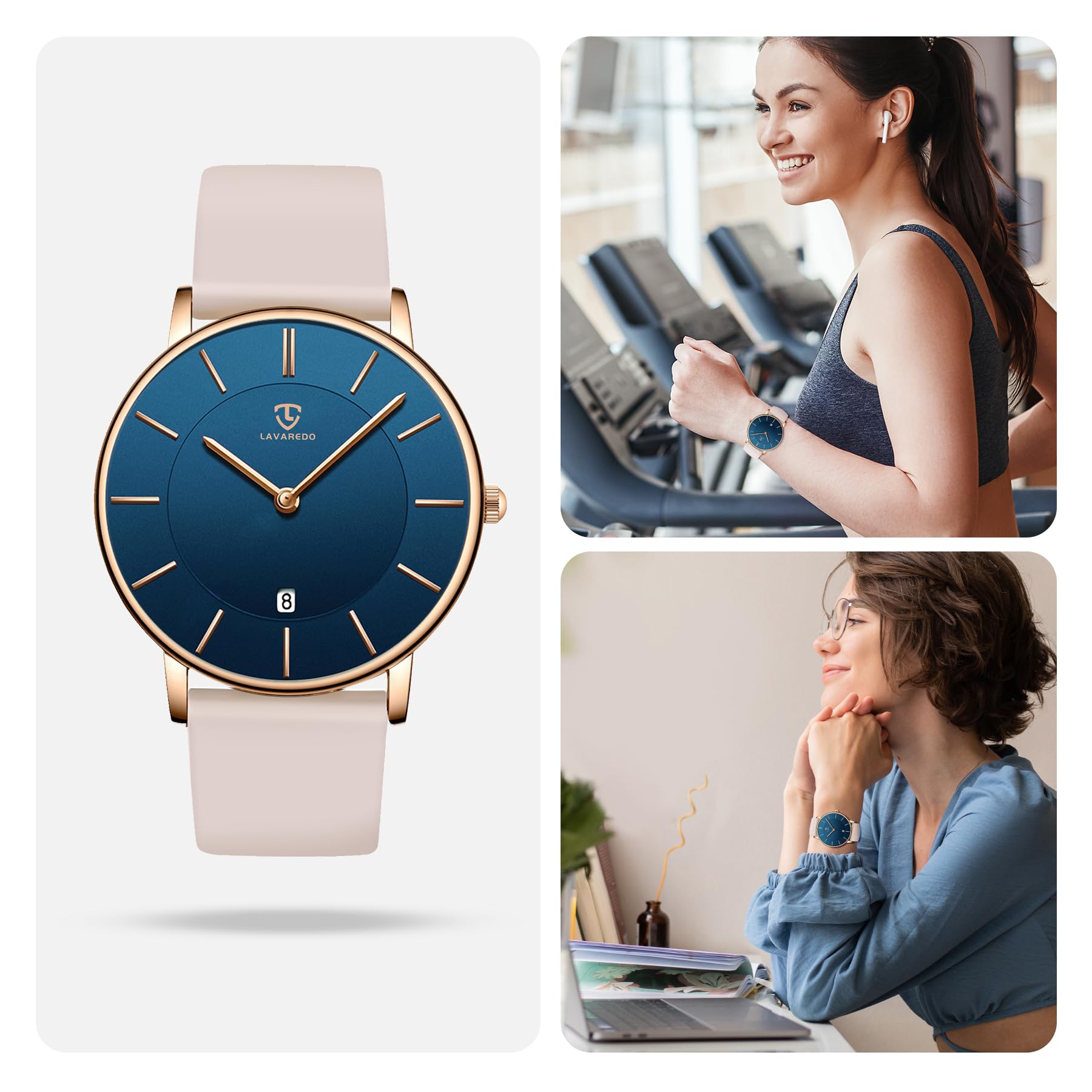 Foto 4 pulgar | Reloj L Lavaredo Para Hombre Llavaredo De Silicona Extremadamente Fina - Venta Internacional.