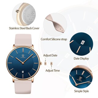 Foto 5 | Reloj L Lavaredo Para Hombre Llavaredo De Silicona Extremadamente Fina - Venta Internacional.
