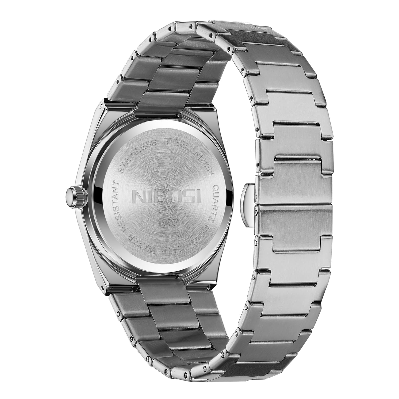 Foto 5 pulgar | Reloj De Cuarzo Analógico Nibosi Para Hombre Con Fecha De Día Y Acero Inoxidable - Venta Internacional.
