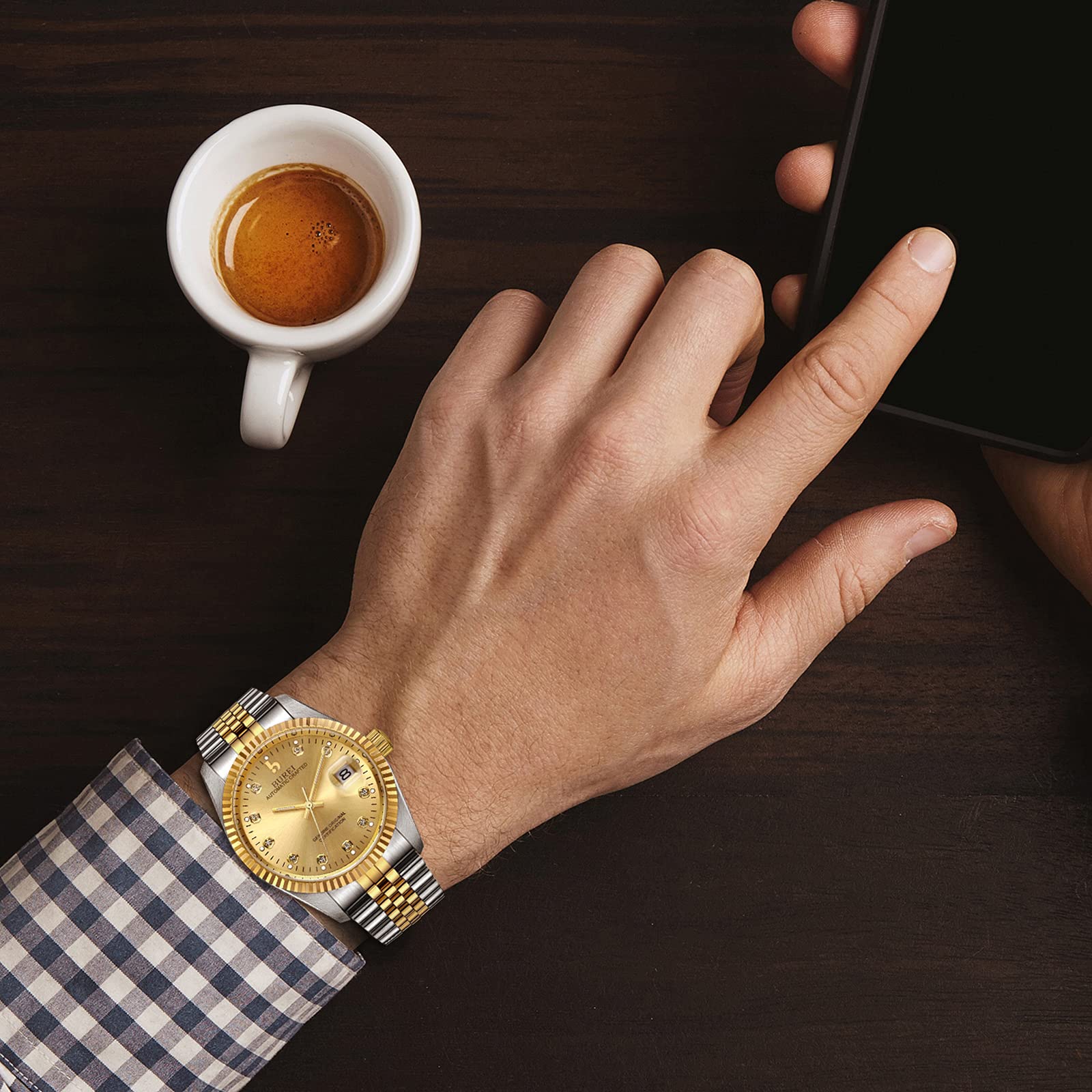 Foto 6 pulgar | Reloj Burei Para Hombre, Automático, De Lujo, A La Moda, Impermeable - Venta Internacional.