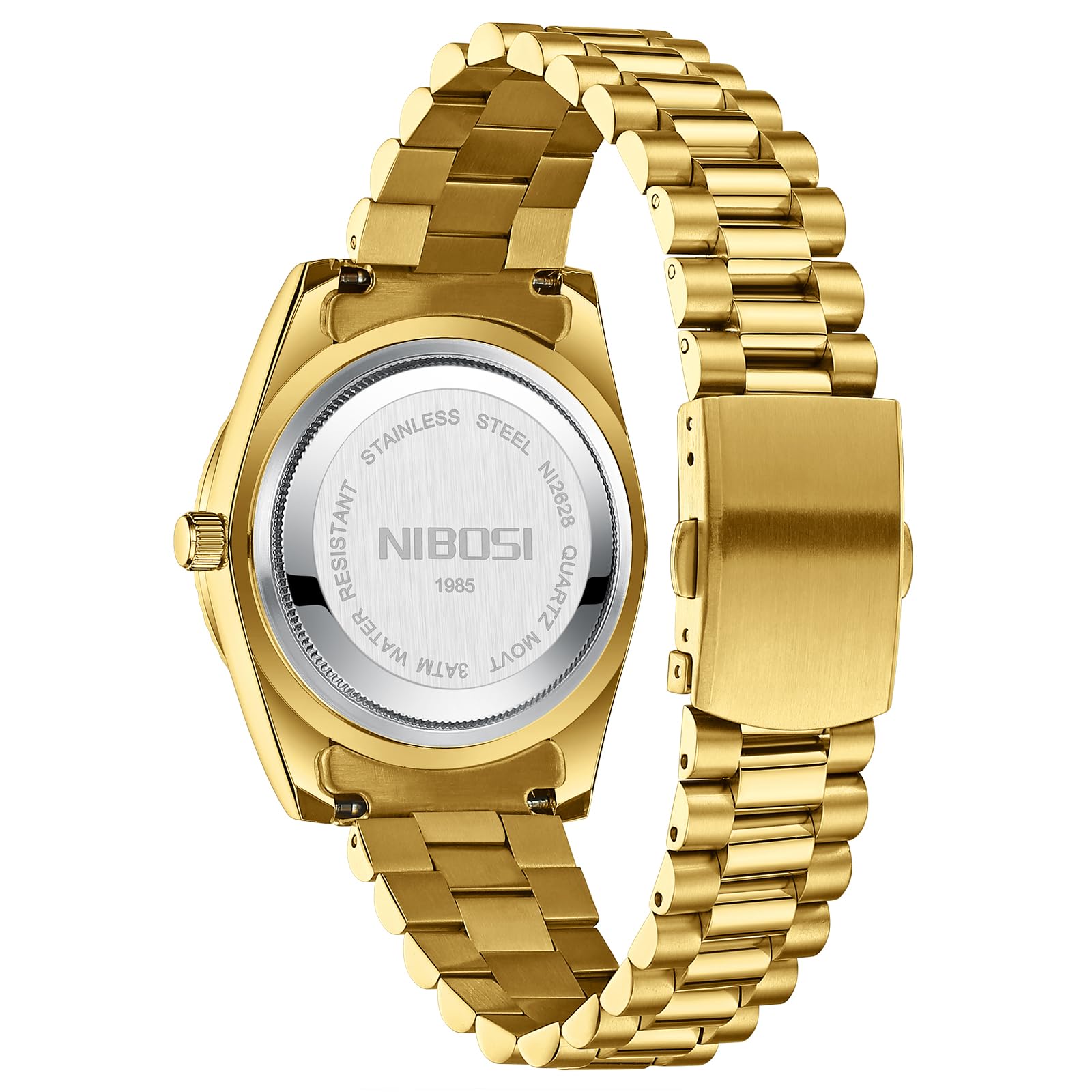 Foto 5 pulgar | Reloj Nibosi A11-gold White Analógico Cuarzo Acero Inoxidable - Venta Internacional.