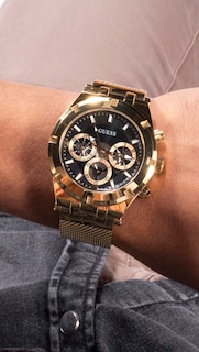 Foto 3 | Reloj Guess Dorado 44 mm para Hombre - Venta Internacional